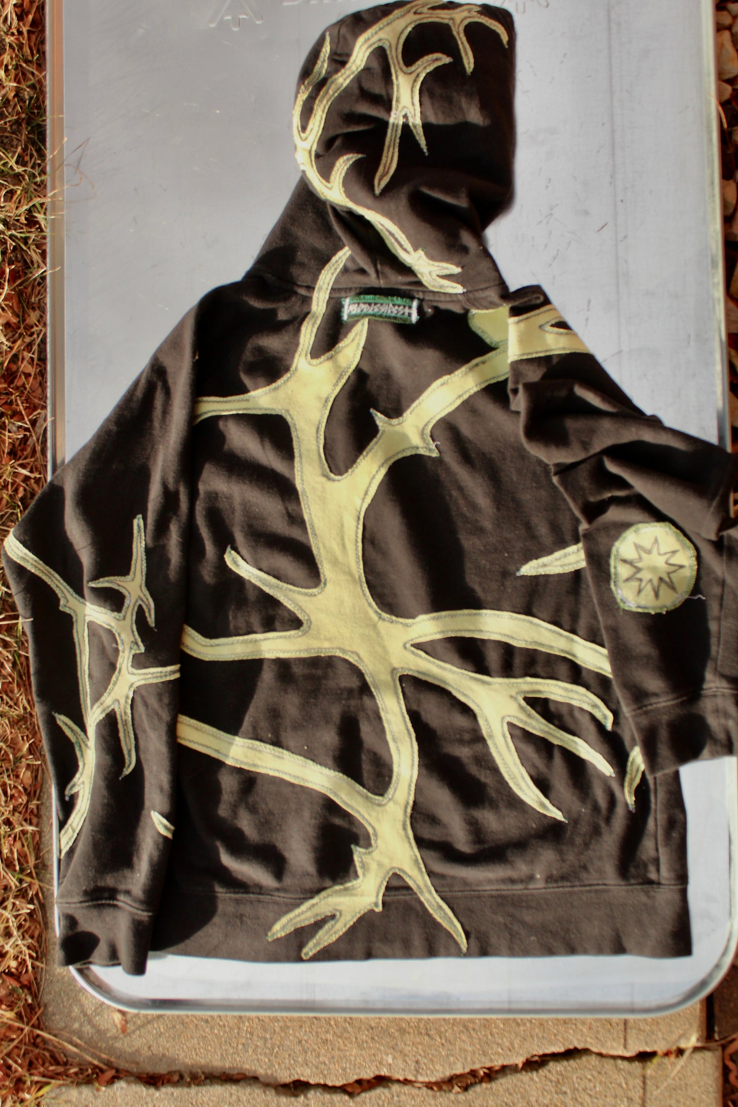 Green Batik Bird Hoodie
