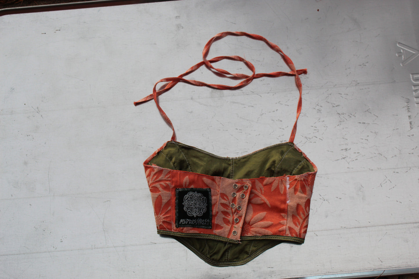 Orange Flower Corset