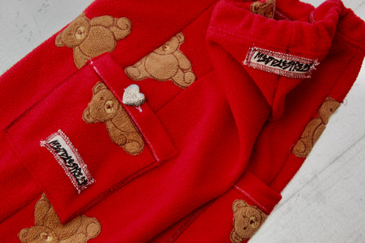 Fleece Teddy Bear Pants PROCESS