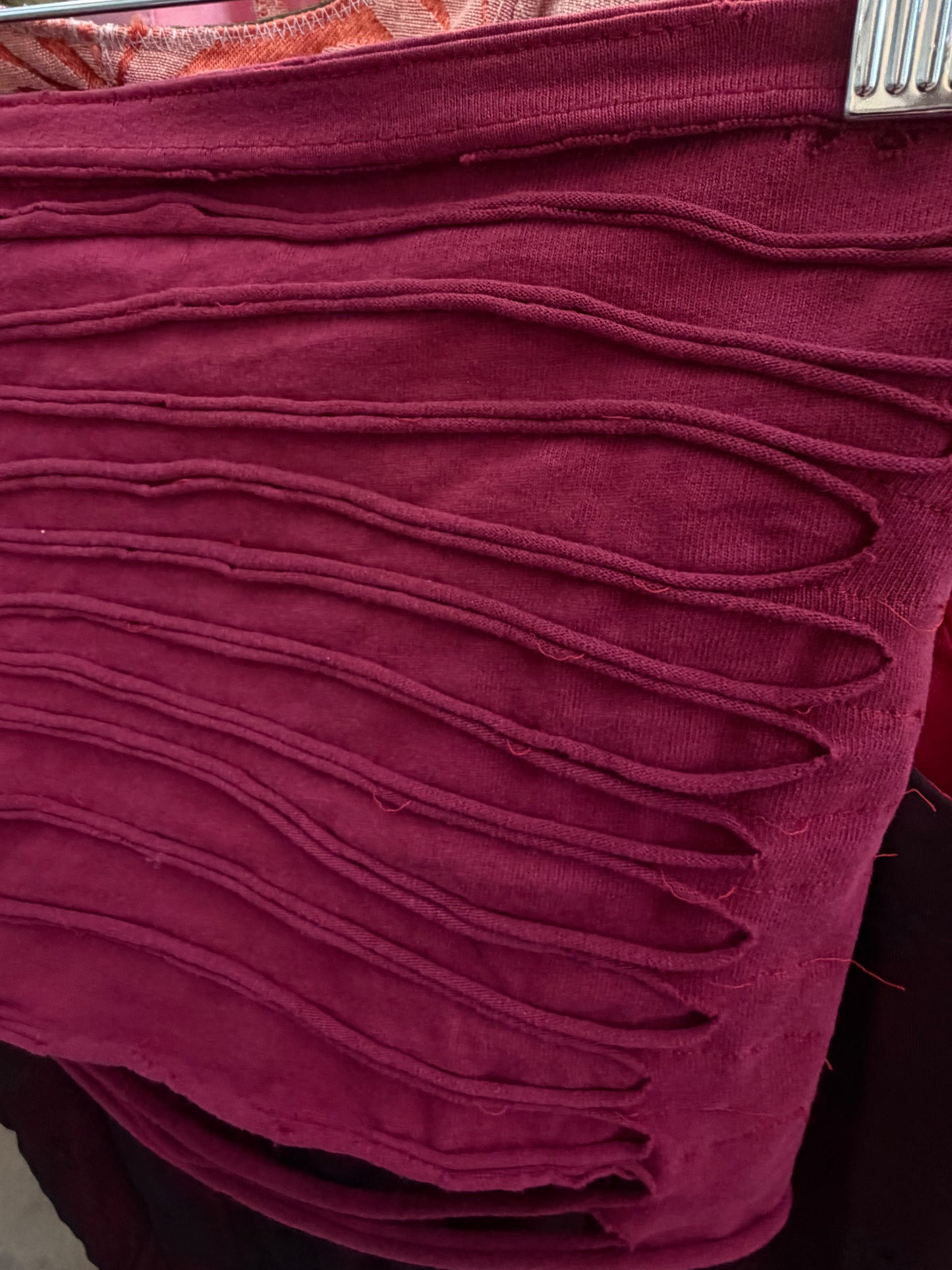 Red 'Ribs' Tube Top