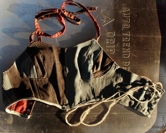 SOLD MuLTi-CoLoR DeNiM CoRSeT TaNK