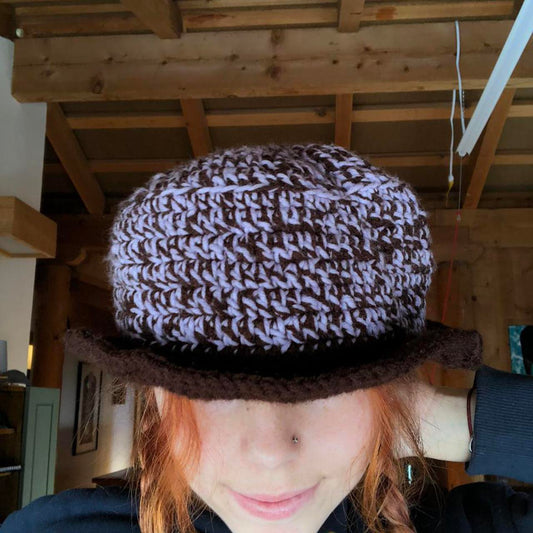 SOLD PuRPLe & BRoWN BuCKeT HaT