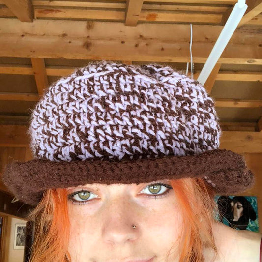SOLD PuRPLe & BRoWN BuCKeT HaT